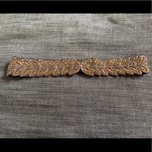 Beaded brown bohemian belt